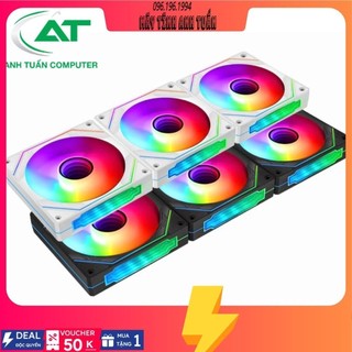Fan vô cực kiểu Lianli - Quạt tản nhiệt cực đẹp giá rẻ, khung trắng/đen - Led ARGB Sync Main