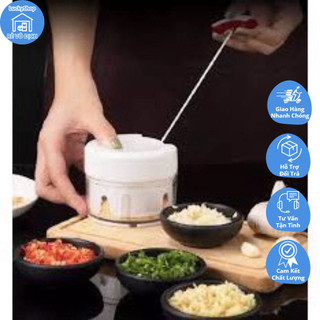 HMD0264 Máy Xay Tỏi Ớt - Dụng Cụ Xay Tỏi Cầm Tay-có dây rút