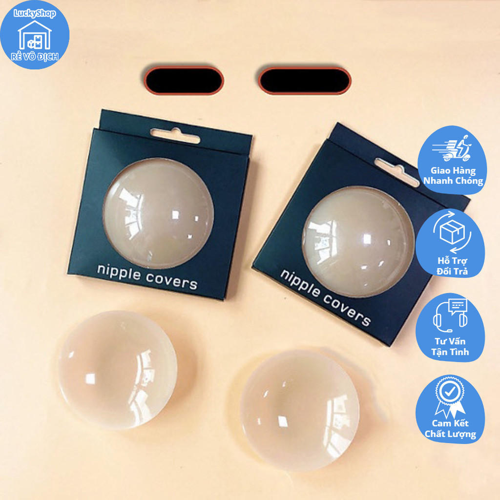 HMD0295 Set 2 Miếng Dán Ngực Nhiệt Tự Thân Silicon Siêu Mỏng Không Keo,Dán Ti Siêu Bám