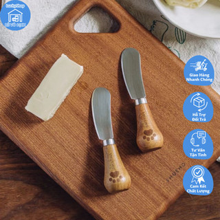 HMD0312 Dao nhỏ phết bơ tay cầm in hình chân mèo