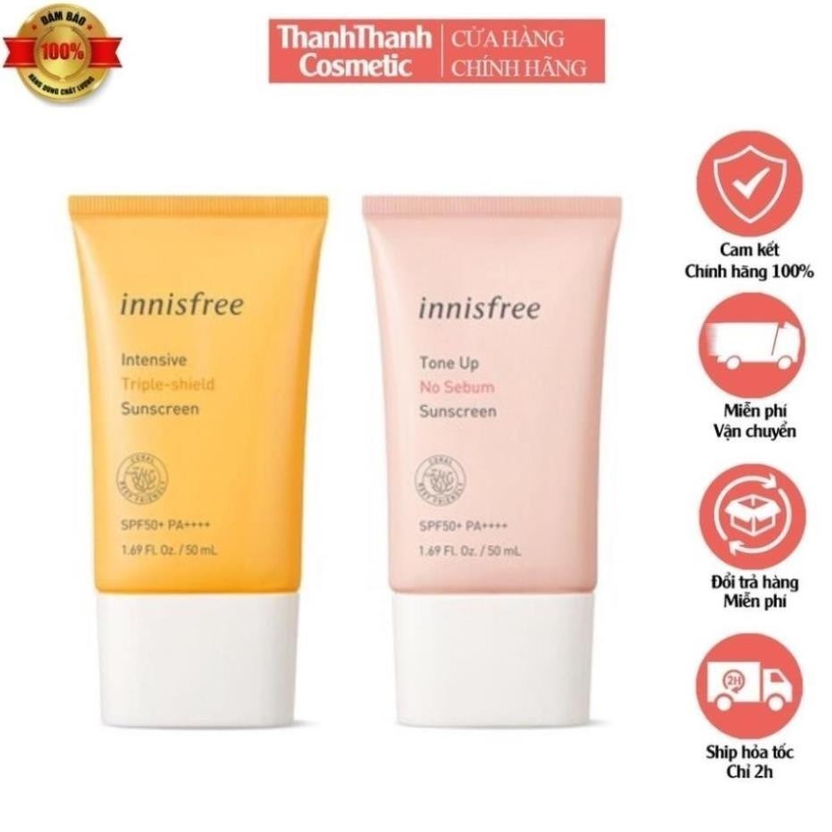 Kem chống nắng innisfree lâu trôi làm sáng da innisfree Intensive Triple