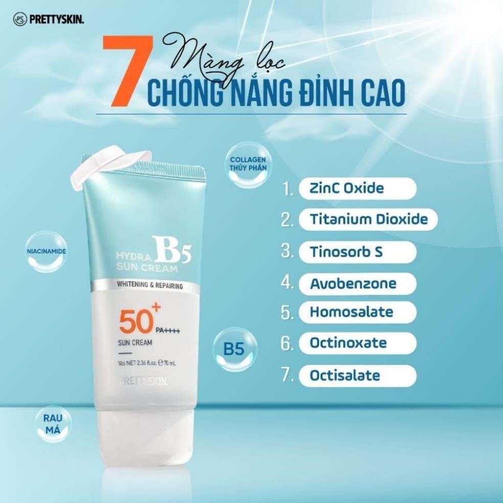 Kem Chống Nắng Hydra B5 Sun Cream 70ml SPF 50+ PA+++.chống tia UV, làm mềm