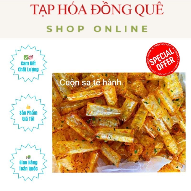 Bánh Tráng Cuộn Sa Tế Hành Tôm (Bịch 100g/500g)