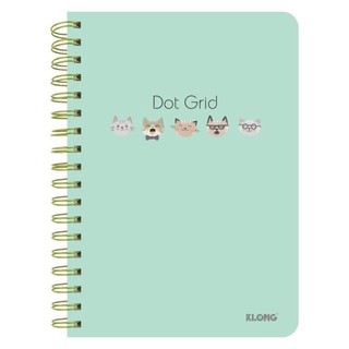 (Combo 5/3/1 cuốn) Sổ Dot Grid lò xo kép KLONG B5- 200 trang 120/92; MS: 962