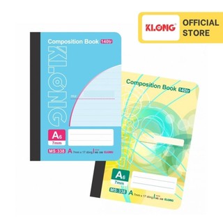 Sổ kẻ ngang may dán gáy composition book klong a6 140 trang 58/92; ms: 338 ;