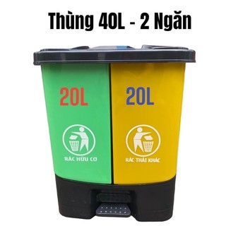 Thùng rác hai ngăn 40l, gọi 0927374444 để freeship, thùng rác nhựa, thùng rác, thùng rác gia đình
