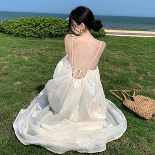 Váy maxi hở lưng nàng Ther