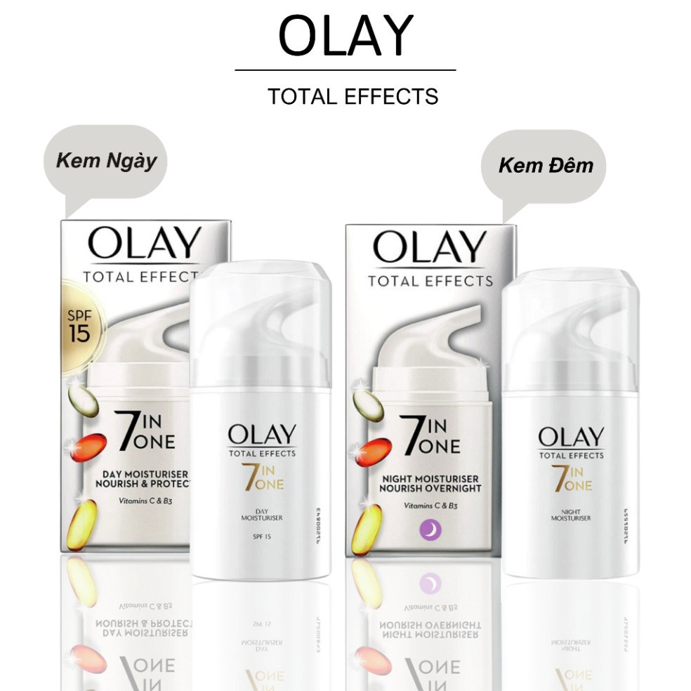 Kem olay 7in1, Olay total effects 7 in 1 , kem ngày và đêm ngừa  lão hóa của da,dưỡng da trắng sáng mịn