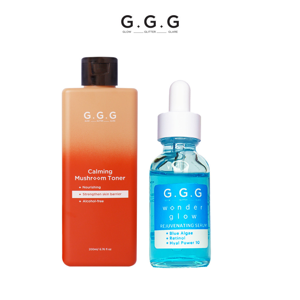 Combo 1 Toner Nấm G.G.G 80ml + 1 Tinh Chất Cấp Ẩm Sâu Trẻ Hoá Da G.G.G 30ml