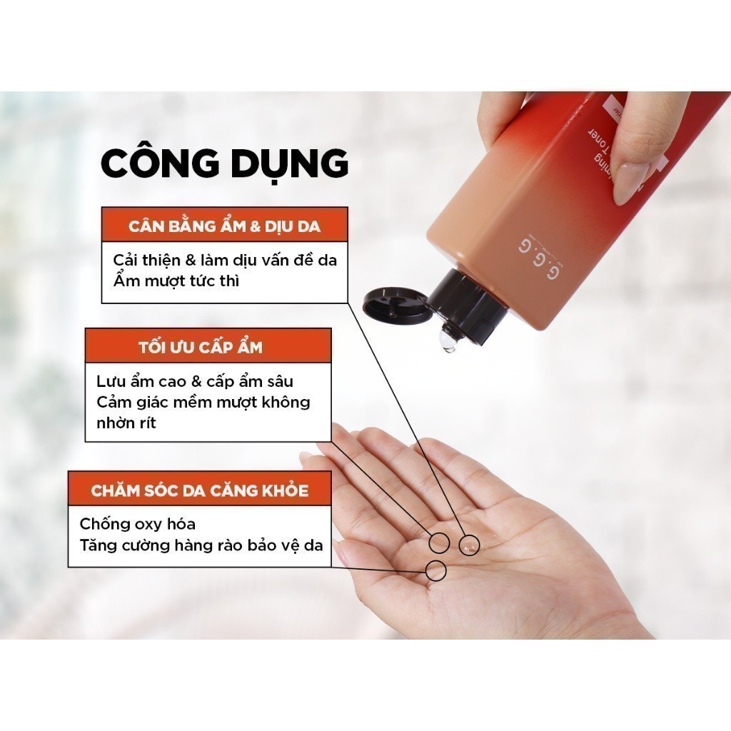 Combo 1 Tinh Chất Booster Chaga G.G.G 30ml & 1 Toner Nấm G.G.G 200ml