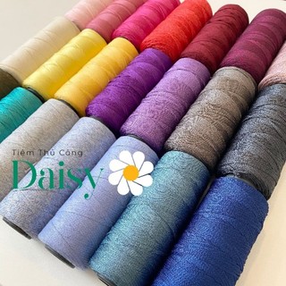 Sợi dệt trơn cotton 100g - sợi móc đan túi, nón