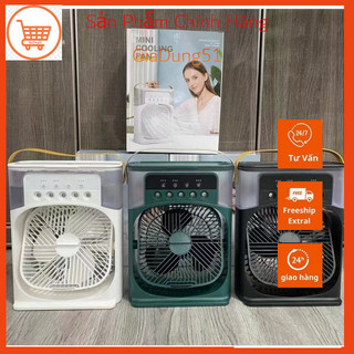 Quạt Đá Điều Hòa Hơi Nước 5 lố Mini Để Bàn - Quạt Điều Hòa Mini Có Khay Chứa Đá Công Suất 10W Giadung51