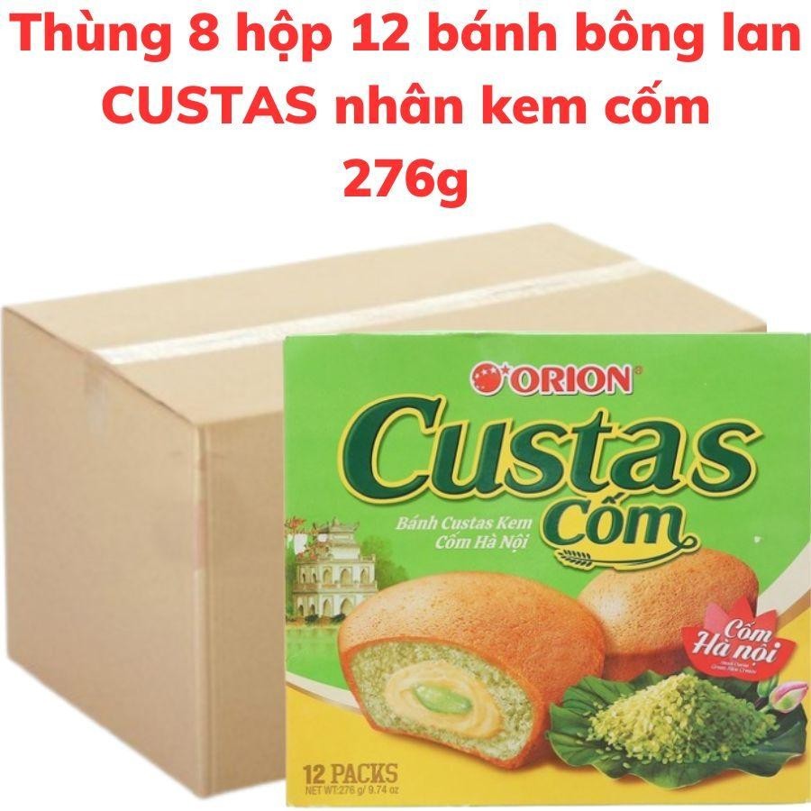 Bánh bông lan CUSTAS nhân kem cốm hộp 276g
