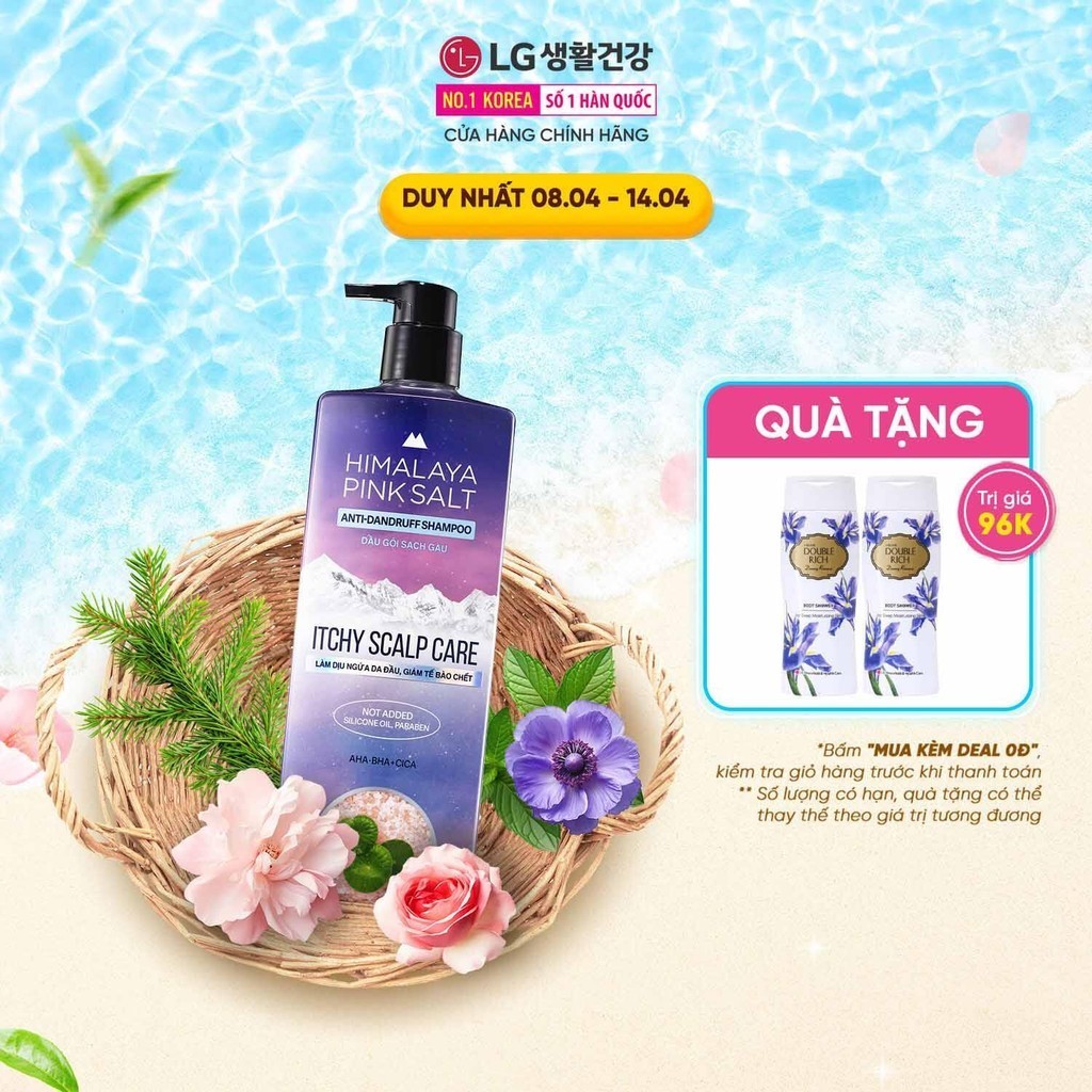 Dầu gội sạch gàu HIMALAYA PINK SALT ITCHY SCALP CARE 650ml