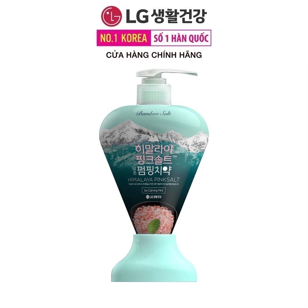 Kem đánh răng hương bạc hà mát lạnh chứa muối hồng Himalaya và muối tre Bamboo Salt Himalaya PinkSalt 285g