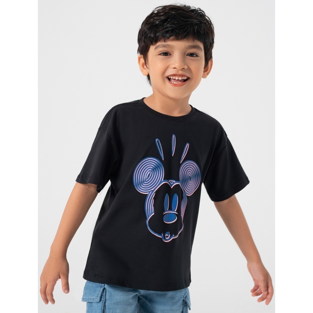 Áo phông bé trai CANIFA in hình Mickey chất liệu cotton USA 3TS22S049