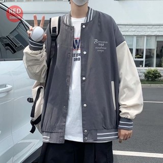 Áo Khoác Dù BOMBER Unisex Nam Nữ REDTIMISM khoá nút họa tiết thêu 1983 cao cấp vải dù 2 lớp Chống Nắng Che Mưa Cản Gió