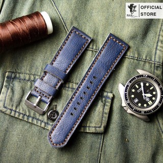 Dây đồng hồ da bò thật xanh navy handmade – ram classic 1958