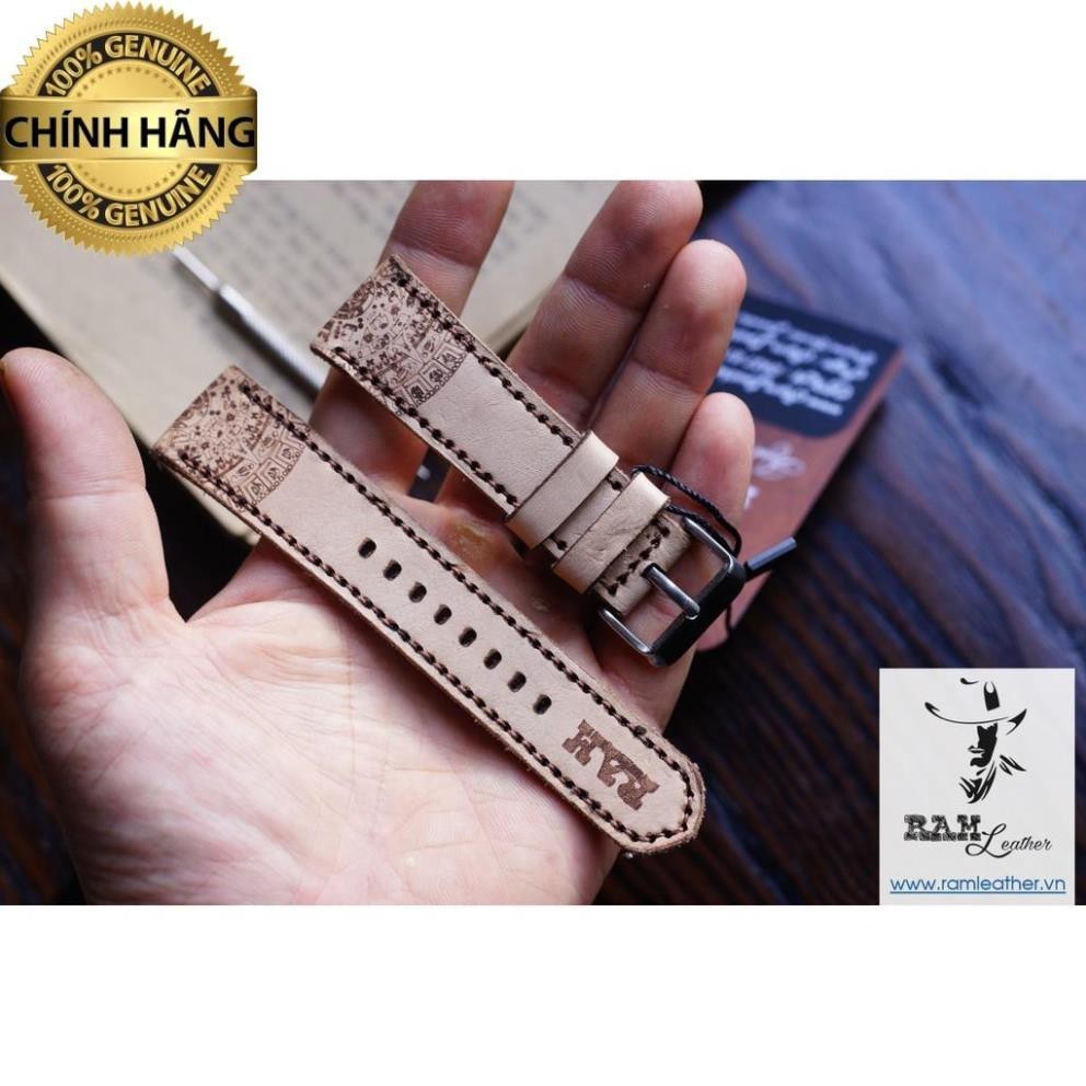 DÂY ĐỒNG HỒ DA BÒ VEGTAN -INCA - DA BÒ THẬT - RAM LEATHER - CASIO AE1200/SEIKO5 .