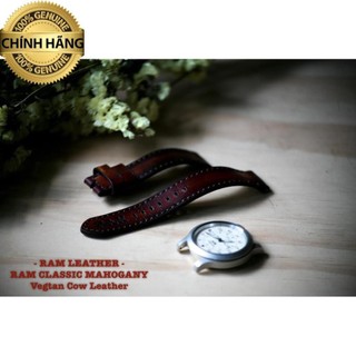 Dây đồng hồ RAM Classic Mahogany - Da bò thuộc bằng thảo mộc .