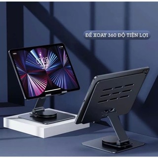 Giá đỡ máy tính bảng, ipad hợp kim nhôm L06 để bàn xoay 360 độ siêu chắc