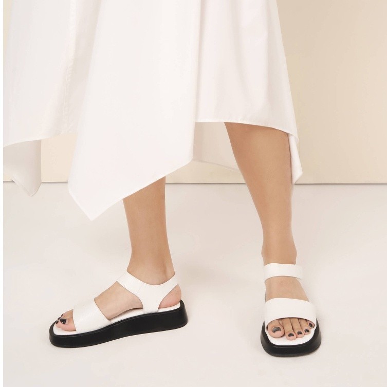 Vascara Giày Sandal Đế Bánh Mì Quai Ngang Vân Kì Đà - SDK 0334