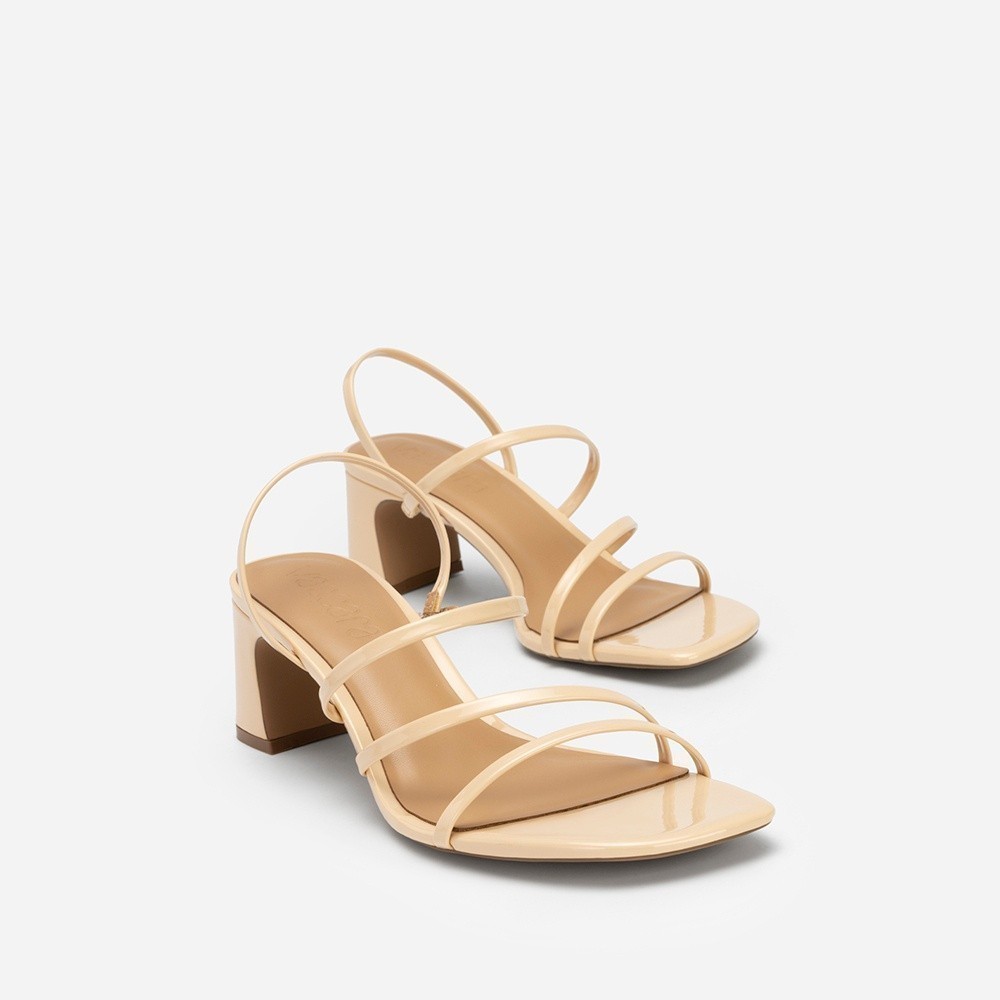 Vascara Giày Sandal Quai Ngang Mảnh Phối Slingback - SDN 0745