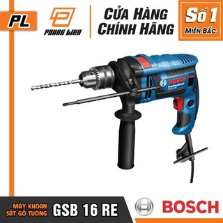 Máy Khoan Động Lực Bosch GSB 16 RE (Công Suất 16MM-750W) - Khoan được bê tông, gỗ, thép - Hàng Chính Hãng