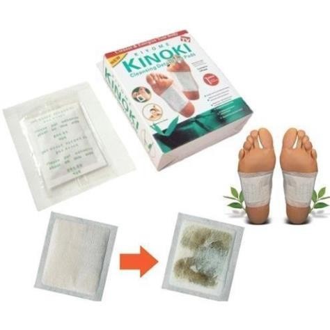 Hộp 10 Miếng dán chân giải độc gan Kinoki NHẬT BẢN - thải nội tiết tố trong cơ thể - giúp massage