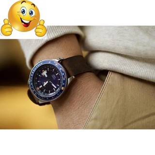 Dây nato da bò sáp ngựa điên cực chất cho Seiko 5 quân đội .