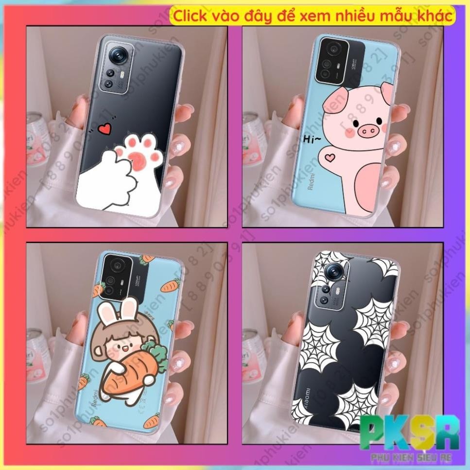 Ốp lưng Xiaomi 12 12s 12x 12 pro 12s pro 12 lite / Redmi Note 12s dẻo trong suốt in nhiều mẫu hoạ ti