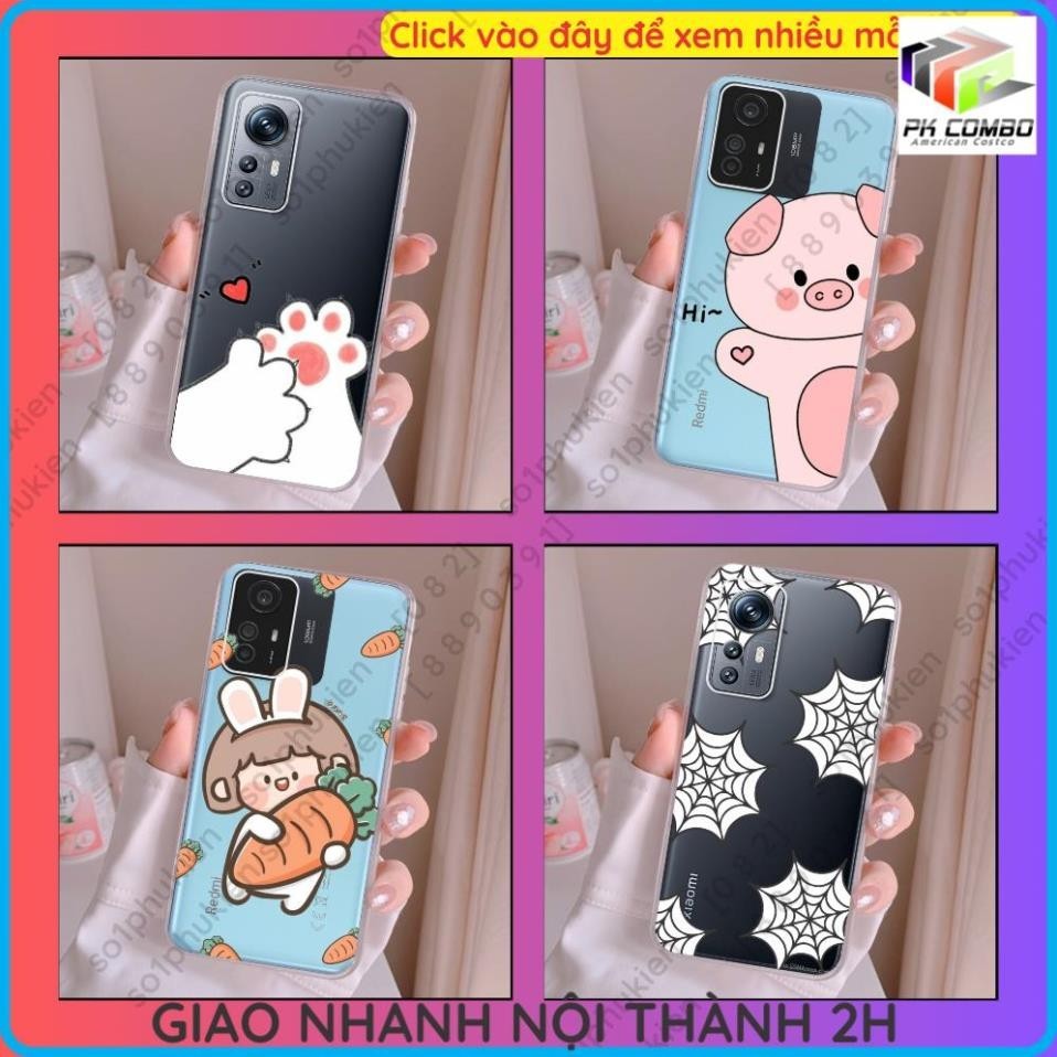 Ốp lưng Xiaomi 12 12s 12x 12 pro 12s pro 12 lite / Redmi Note 12s dẻo trong suốt in nhiều mẫu hoạ ti
