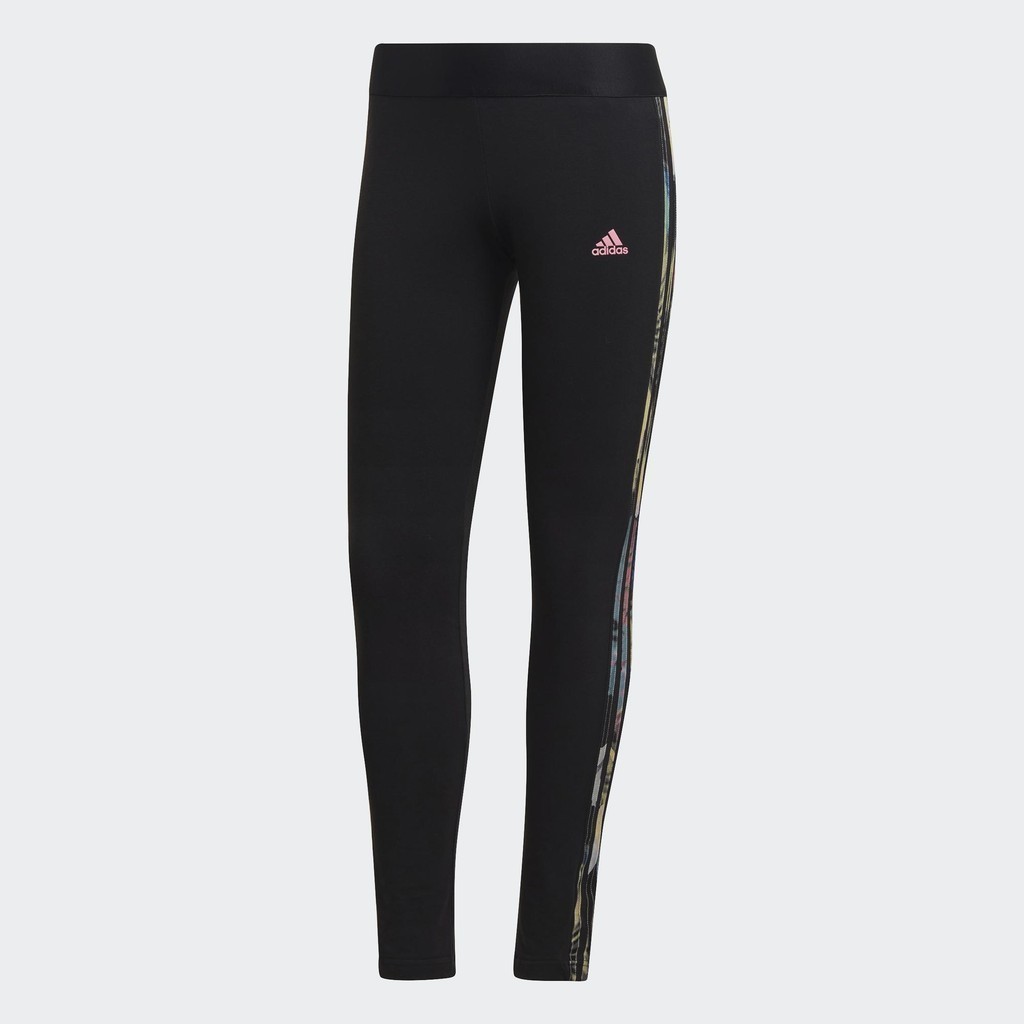 adidas Phong cách sống Quần legging 3 Sọc Essentials Nữ Đen HK9683