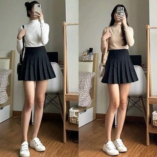 Chân váy xếp ly cạp chun có quần trong
