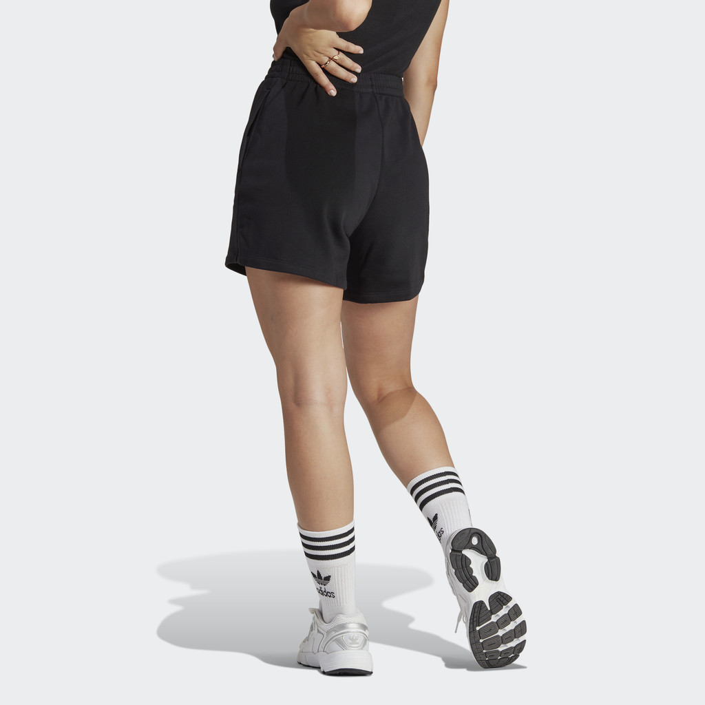 Adidas Phong cách sống Quần Short Vải Thun Da Cá Essentials Adicolor Nữ Đen IA6451