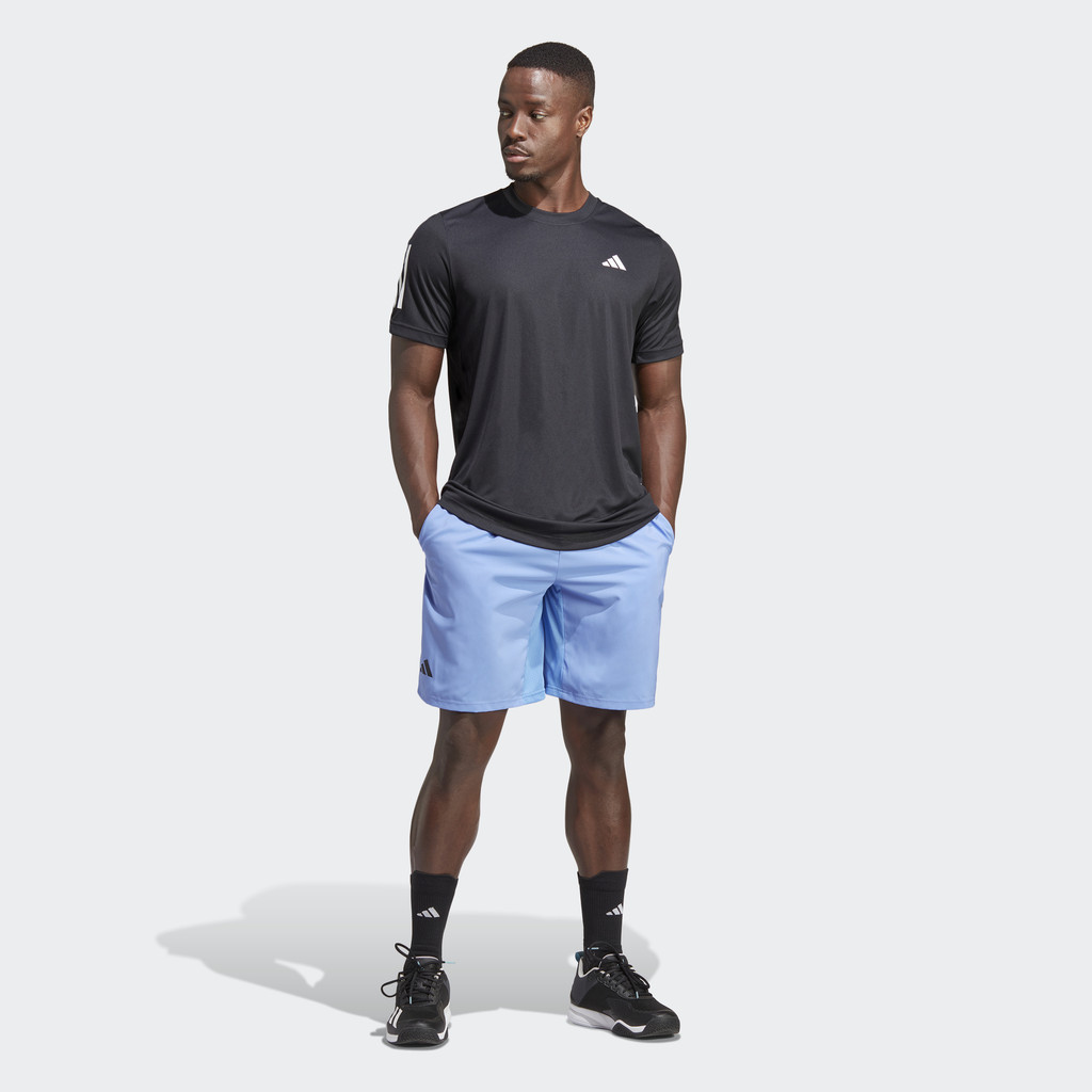 Adidas Quần vợt Áo Thun Tennis 3 Sọc Club Nam Đen HS3262