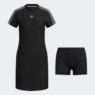 Adidas đánh gôn váy 3 sọc nữ đen hs8987