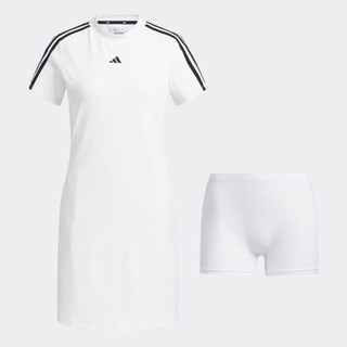 Adidas đánh gôn váy 3 sọc nữ trắng hs8986