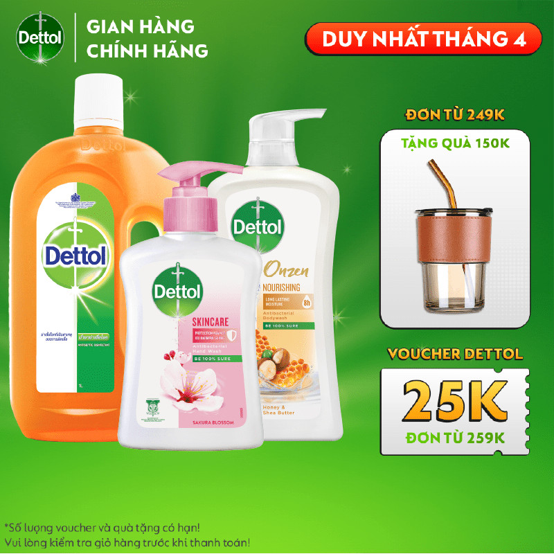 Bộ sản phẩm Dettol bảo vệ bé và gia đình khỏi mùa cúm