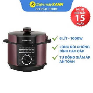 Nồi áp suất điện sunhouse shd1657 6 lít