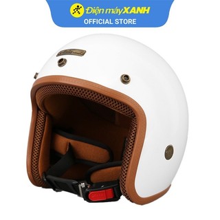 Mũ 3/4 size l asia mt-124 trắng