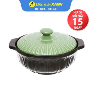 Nồi đất hoa sen nắp sứ 18 cm Dong Hwa 402