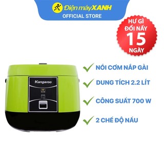 Nồi cơm nắp gài kangaroo kg22r1 2.2 lít
