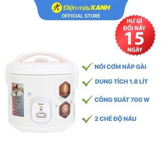Nồi cơm nắp gài 1.8 lít Midea MR-CM1825