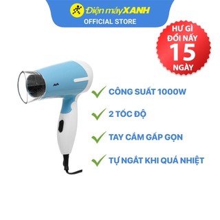 Máy sấy tóc Ava RCY-8617A 1000W gấp gọn 2 tốc độ sấy - Chính hãng BH 12 tháng