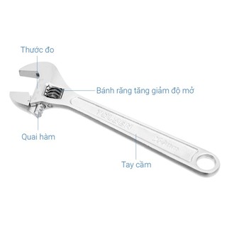 Mỏ lết cán trơn Tolsen 25cm 15003