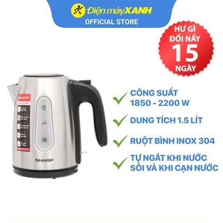 Bình đun siêu tốc sharp 1.5 lít ekj-15evs-st
