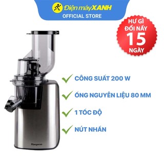 Máy ép chậm Kangaroo KG1B6 200 W - Chính hãng BH 12 tháng - Ống nguyên liệu 80 mm