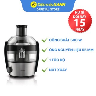 Máy ép trái cây Philips HR1836 500 W - Chính hãng BH 24 tháng - Ống nguyên liệu 55 mm