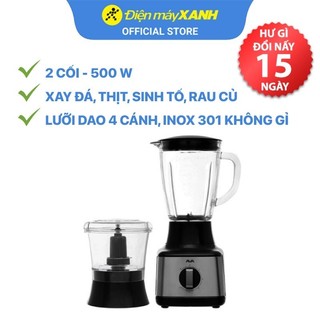 Máy xay sinh tố Ava BL1056A-CB 1.5 lít 500W xay đá, thịt, hạt, sinh tố, rau củ - Chính hãng BH 12 tháng